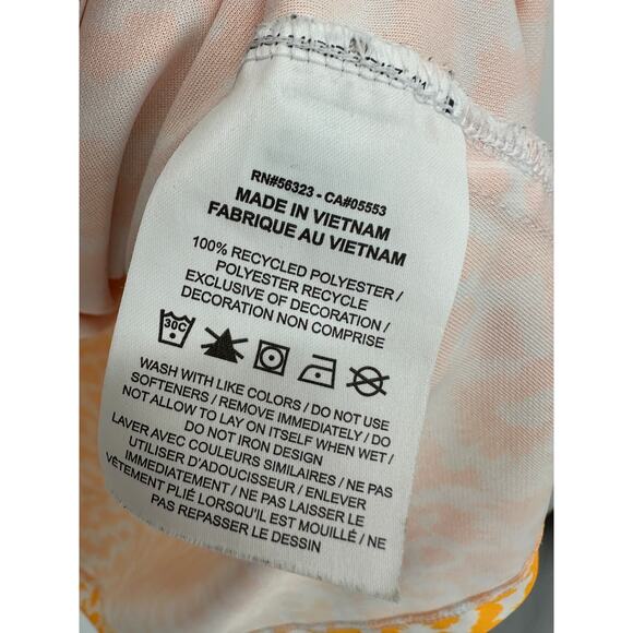 Nike Dri-fit Golf Pullover Tank Women XXL V Neck Orange Print Pickleball Tennis - Picture 8 of 8